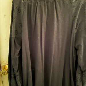 Elegant Black Long-Sleeve Blouse